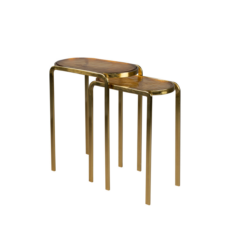Bandu Glass Tray Top Nesting Tables