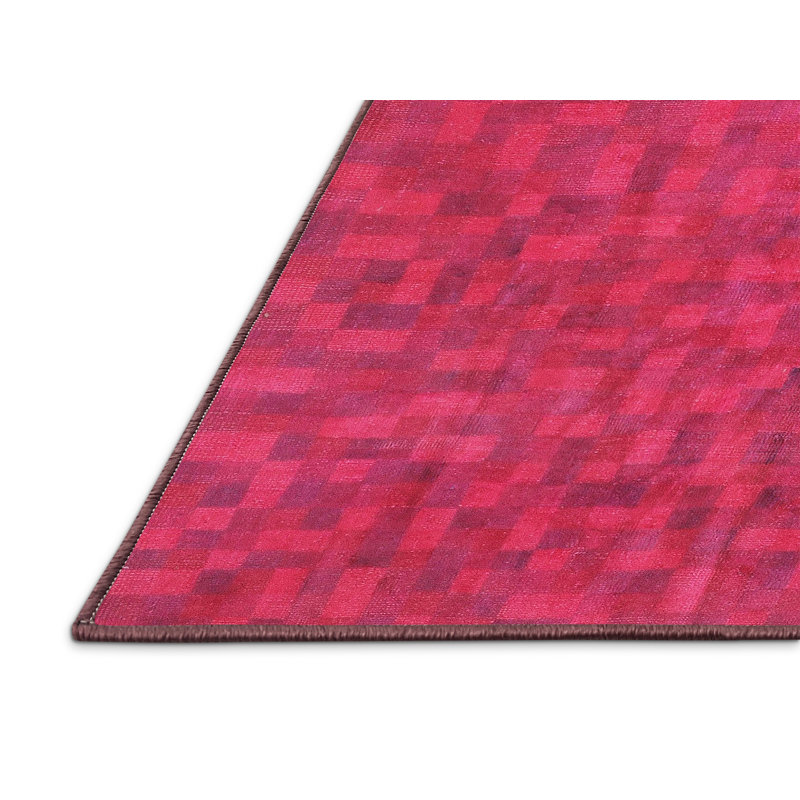 Tapis oriental multicolore tissé à la machine Oriental