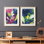 Affiche de jardin nocturne, impression encadrée I-Premium - prête à être accrochée - aucun clou requis - aucun clou requis