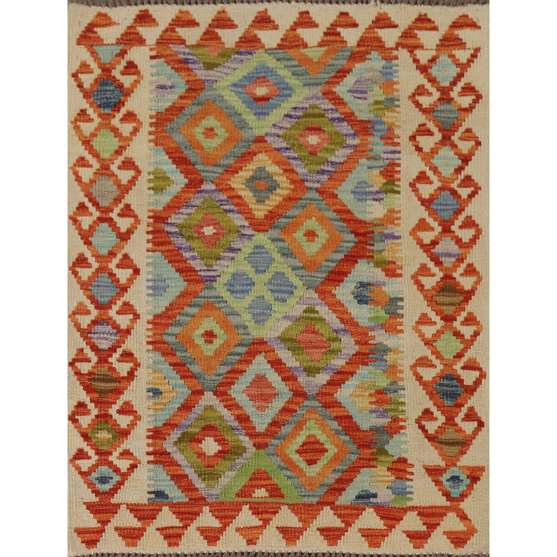 South Western Kilim Oriental Accent Rug 3x4
