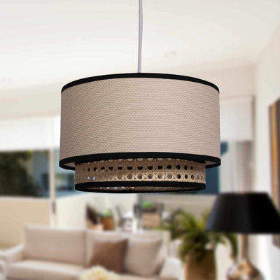 Auxane 15 cm H Drum Bamboo Pendant Shade ( Uno )