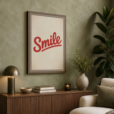 Smile Typography - Wrapped Canvas