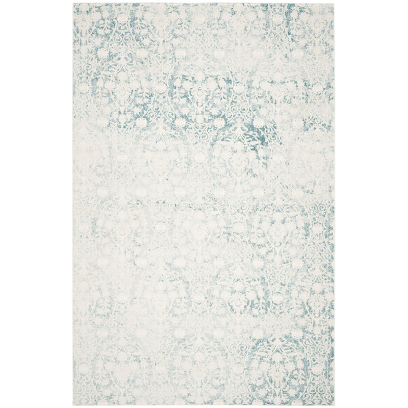 Dedrick Damask Area Rug, Rectangle 201 x 279 cm