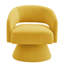 Fauteuil demi-tonneau pivotant moderne et élégant avec velours rembourré, chaises d'appoint rondes pour divers espaces intérieurs