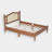 Wooden Platform Underbed Storage Bed with Natural Rattan Headboard, Minimalist Design, No Box Spring Needed-323178068-323178070