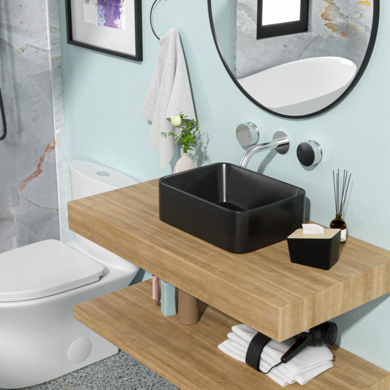 Wenty 12'' Ceramic Rectangular Bathroom Sink