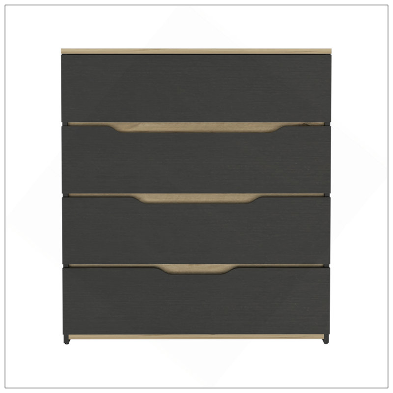 Commode Zoe, plateau supérieur, quatre tiroirs