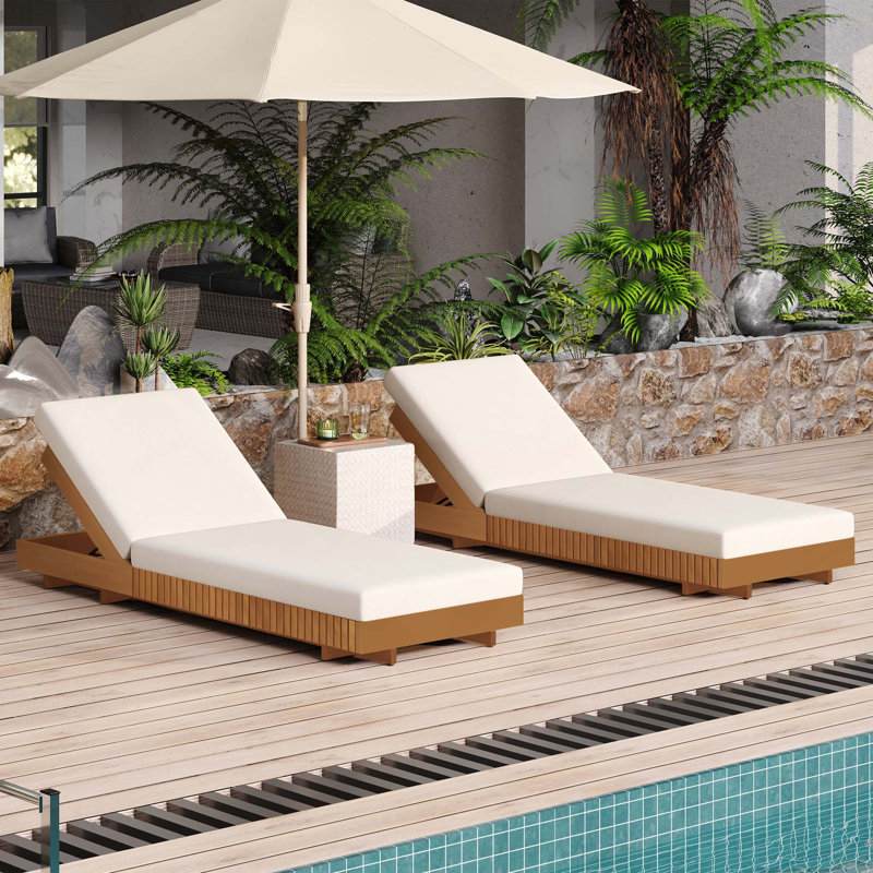 Chaise longue Modern, Crème