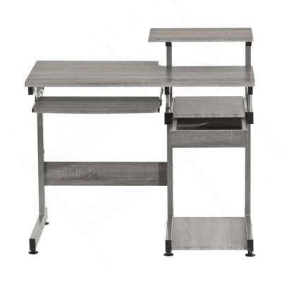 Bureau d'ordinateur Techni Mobile, gris