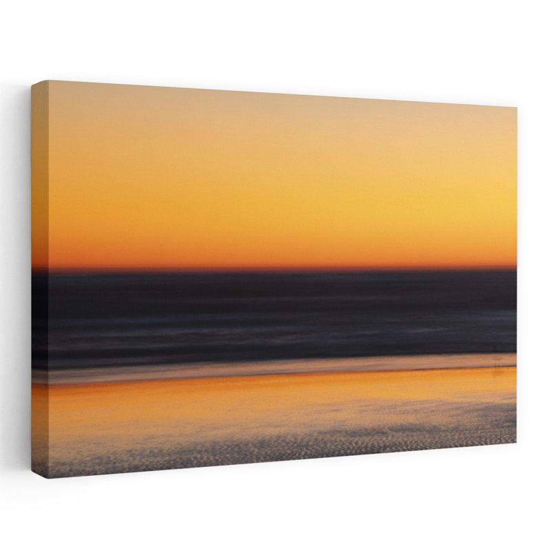 Seascape At Sunset, Cannon Beach, Oregon, Usa Contemporary Wall Art, H 12 po x l 18 po