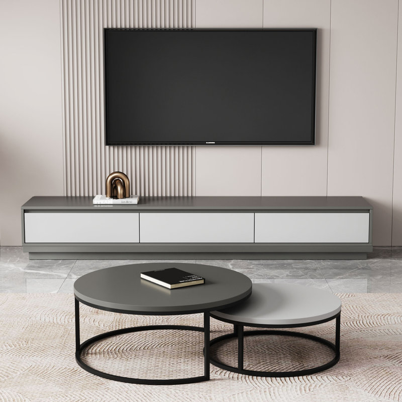 Ensemble 2 pièces table basse et meuble télé
