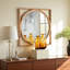 Miroir mural rond en rotin naturel Tavin