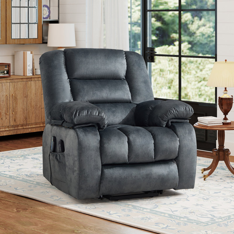 37.8" Wide Comfort Ergonomic Power Lift Recliner Chair with Heated Massage & Adjustable Headrest & Arm Storage