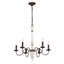 Luminaire suspendu rétro blanc et rouille avec luminaire suspendu 6 lumières (E12 sans ampoule incluse) pour salle à manger, vestibule, cuisine, chambre à coucher, salon, salle de conférence, bureau à domicile
