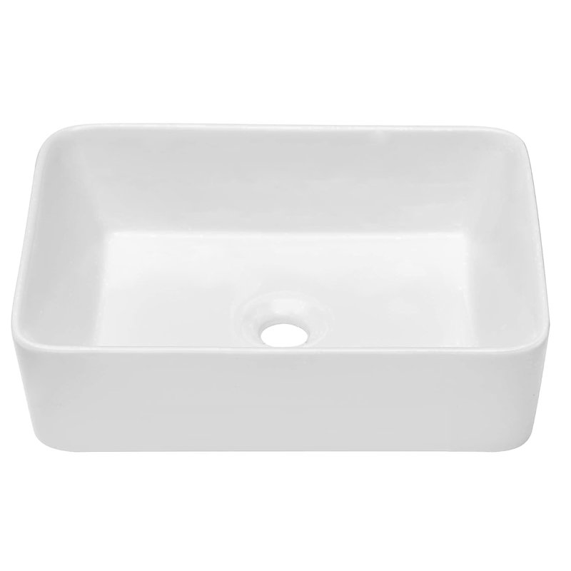 Vessel Sink Rectangle 19 Inch Bathroom Sink,Rectangular Above Counter Bathroom Sinks
