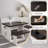 (yinuo)5-person Corner Dining Nook With Hidden Storage And Built-in Charging Port