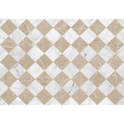 Rewerts Geometric Vinyl Machine Printed Area Rug