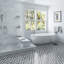 Juno 1" Diamond Hexagon Polished Marble Mosaic-452431193