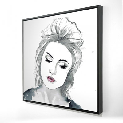 "Femme délicate à l'aquarelle"