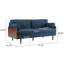 Canapé Mid-Century moderne - bleu marine-1470912666
