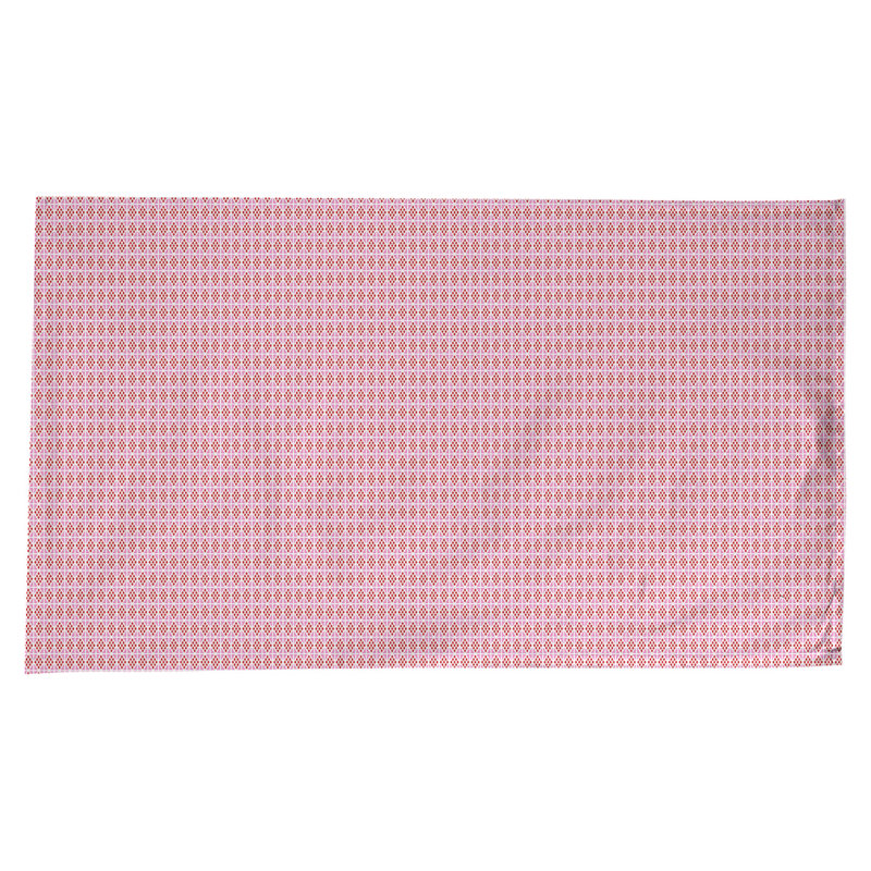 Festive Hol Tablecloth, 102" L x 58" W, Pink/Red
