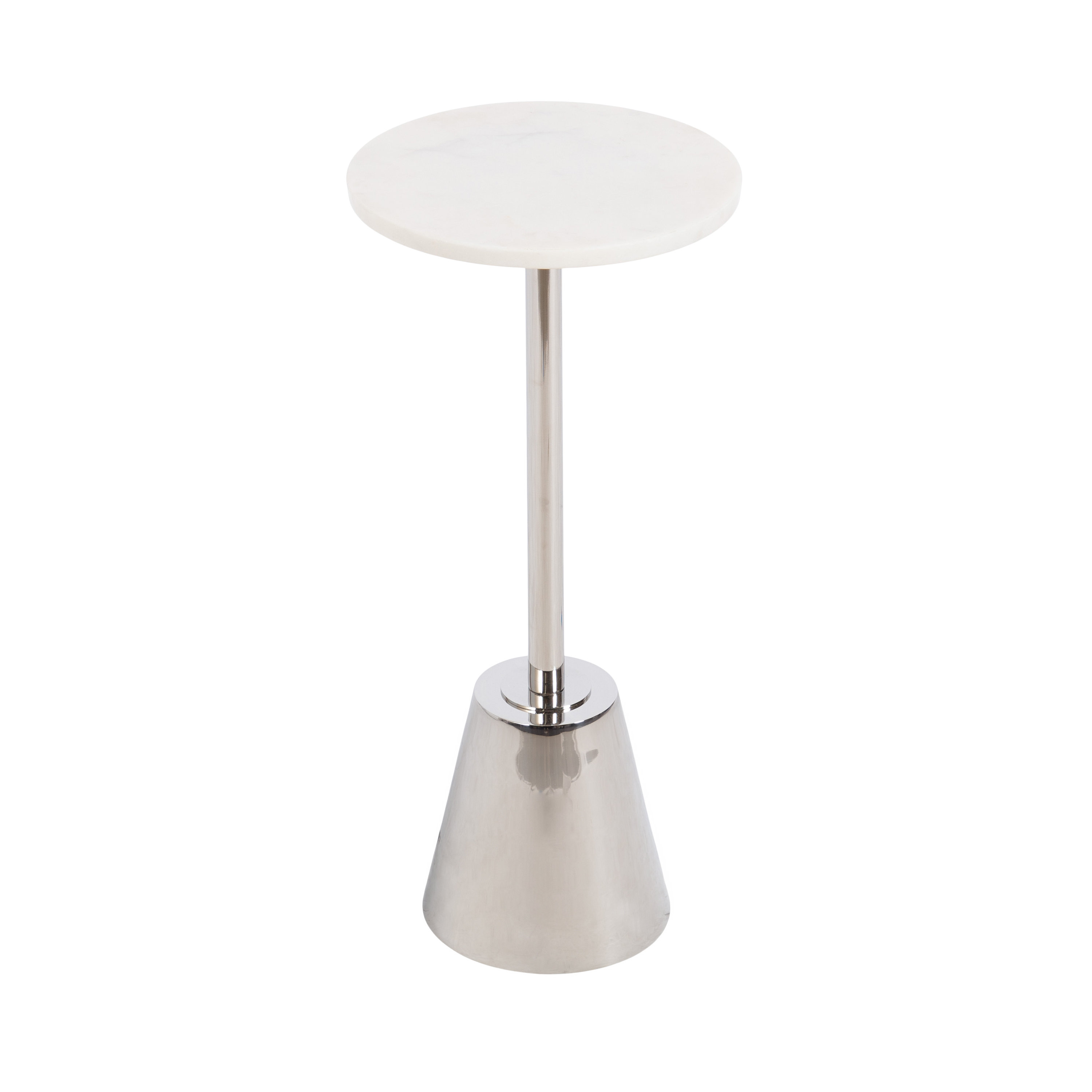 Cemil Genuine Marble Pedestal End Table