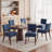 Upholstered Solid Wood Parsons Side Dining Chair-1447198346