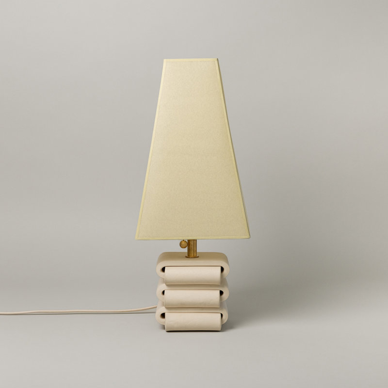 Gio Table Lamp, Bone, Faint Green