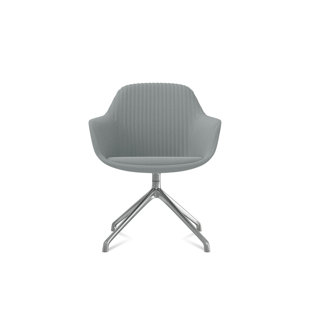 Jest Stackable Fabric Seat Reception Chair with Metal Frame, High-Density Foam, Ribbed Back