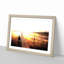Docked Boat During an Orange Sunset - Picture Frame Painting Print-55545657-55545661