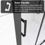 Porte de douche coulissante demi-cadre l 56 po x l 60 po x H 70 po noir mat