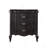 Antique Black 3-Drawer Nightstand