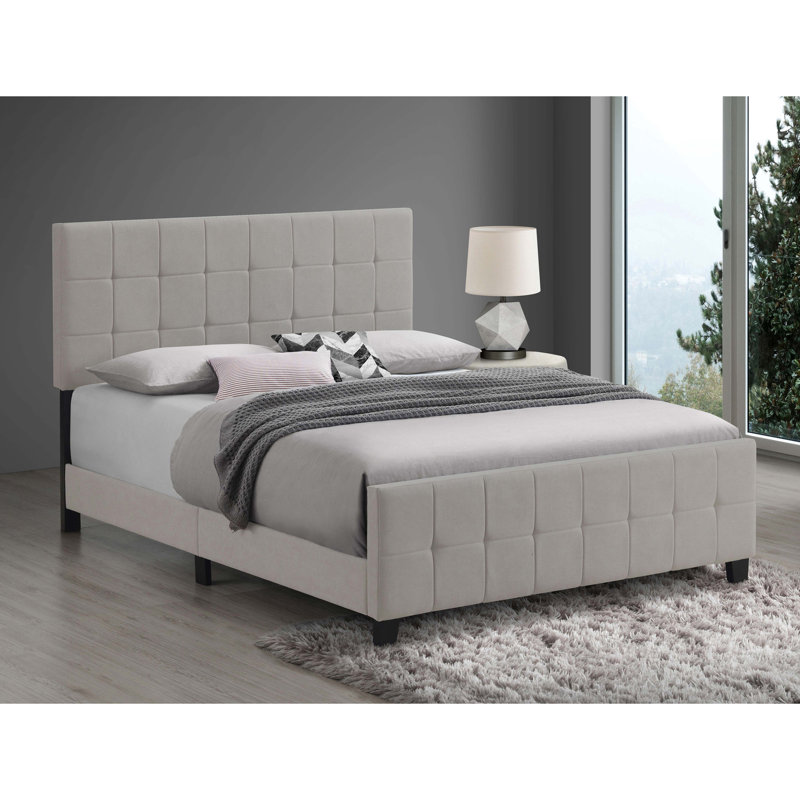 Très grand lit, panneau beige, rembourrage en tissu doux, essentiel pour la chambre à coucher, sommier pour matelas de longue durée rembourré de style oriental, style structuré, convient au décor, au soutien