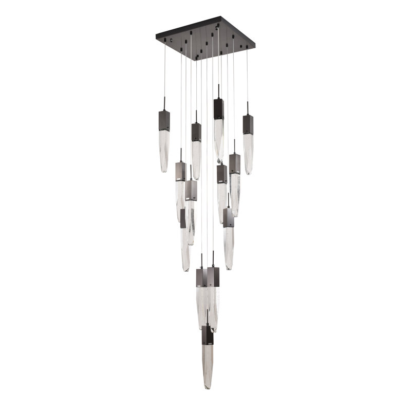 Lustre en cristal 11 lumières Modern, Noir, noir, noir, noir