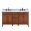 Madison 60" Double Bathroom Vanity with Carrara Marble Top-1698176548-1698176546