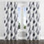 Rideaux abstraits pour chambre à coucher - Rideau à œillets gris anthracite doux - 1 panneau-537919184-537919189