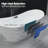 Freestanding Bathtub 59 inch Acrylic Soaking Tub with Chrome Drain and Overflow, Compact Modern Bath for Bathroom Upgrade and Relaxing Home Spa Experience-121794466