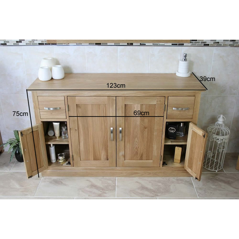 Florina 1230mm Double Bathroom Vanity with Vessel Ceramic Basin
