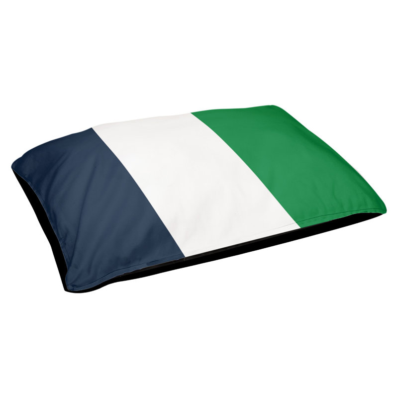 Coussin Atlanta, Grand (l 40 po x P 30 po x H 6,5 po), Blue/White/Green