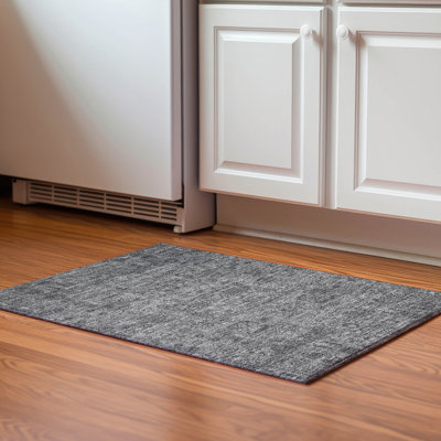 Premium Machine Washable Cerrito AMF611 Charcoal Rug