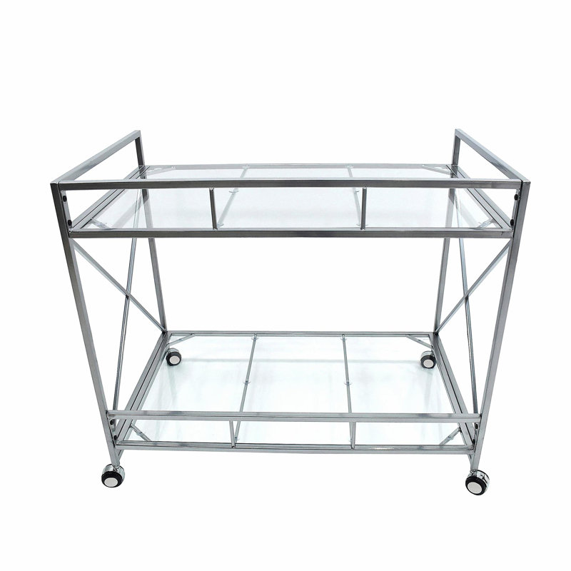 Chariot-bar moderne argenté - élégant et pratique