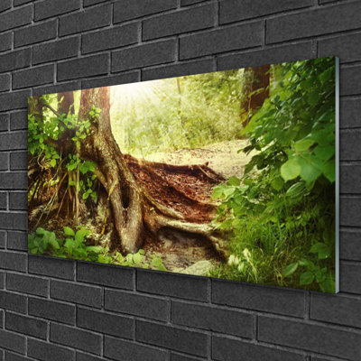 Nature Tree Trunk 1 Piece Wall Art on Glass