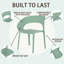 Chaise d'appoint en polypropylène Haze Green-190202958