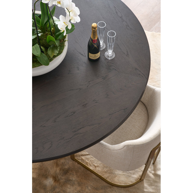 Cadence Round Oak Dining Table, Mocha