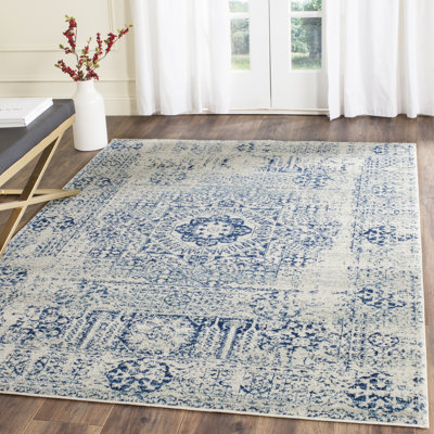 Bryker Persian Ivory/Blue Area Rug
