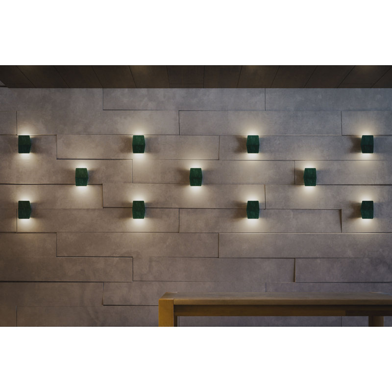 Hush LED Flush Mounted Sconce, Green, 10.6" H x 9.1" W x 3.75" D