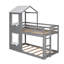 Lit superposé simple pour lit d'enfant avec toit, fenêtres et tablettes Kids-1319929559-1250077765