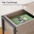 Narrow End Table with Charging Station, Flip Top Skinny Side Table-1639726432