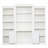 Retro Style 3-Piece Bookcase with 5-Colour Adjustable LED Light and Tempered Glass Shelves for Versatile Display and Storage