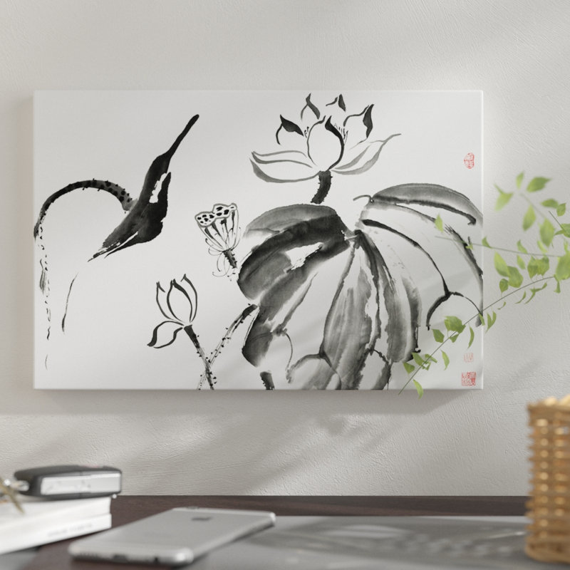 « lotus study i », impression sur toile, H 8 po x l 12 po x P 0,75 po